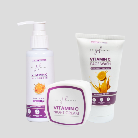 Face Wash, Night Cream, Sun Screen (Vitamin C) Bundle